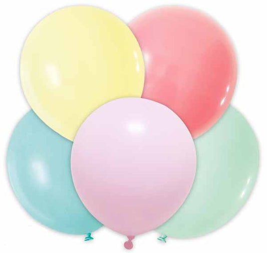 Pastel Assorted 5" Latex Balloons Helium Quality 100 pack