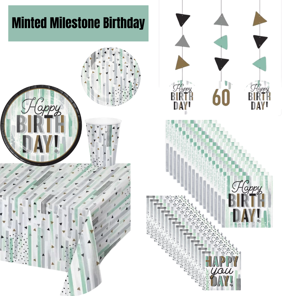 Grab 'n Go Party Pack Minted Milestone Birthday