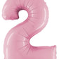 Huge Number 2 Pastel Pink Balloon