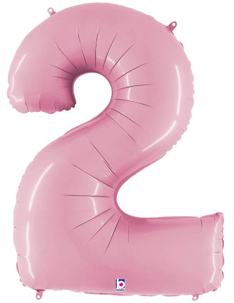 Huge Number 2 Pastel Pink Balloon