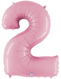 Huge Number 2 Pastel Pink Balloon