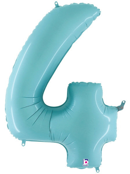 Big Blue Number 4 Foil Balloon