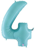 Big Blue Number 4 Foil Balloon
