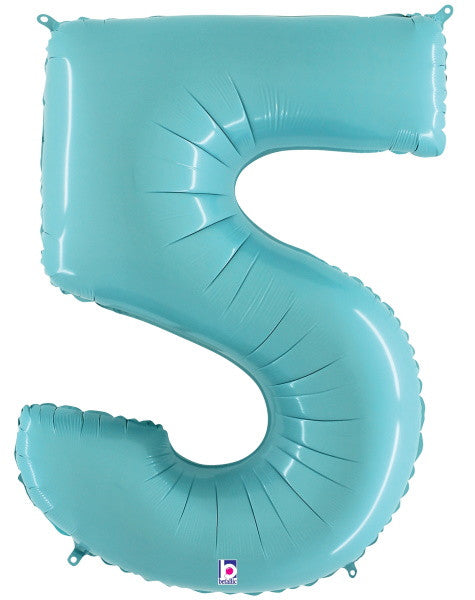 Big Blue Number 5 Foil Balloon