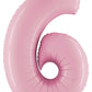 Huge Number 6 Pastel Pink Balloon