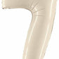 Big Number 7 Foil Balloon White Sand