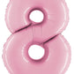 Huge Number 8 Pastel Pink Balloon