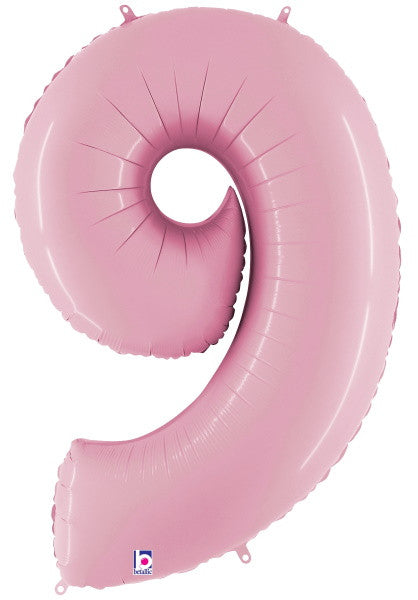 Huge Number 9 Pastel Pink Balloon