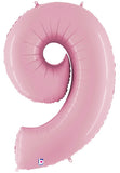 Huge Number 9 Pastel Pink Balloon