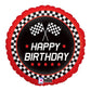 checkered flag foil balloon for birthday