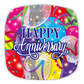 Happy Anniversary Square Foil Balloon 18"