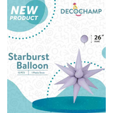 26" 3D Starburst Foil Air Balloon Lilac