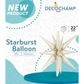 22" 3D Starburst Foil Air Balloon Latte Beige