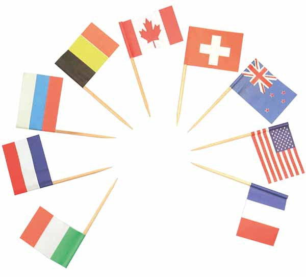 Country Flags Cocktail Picks