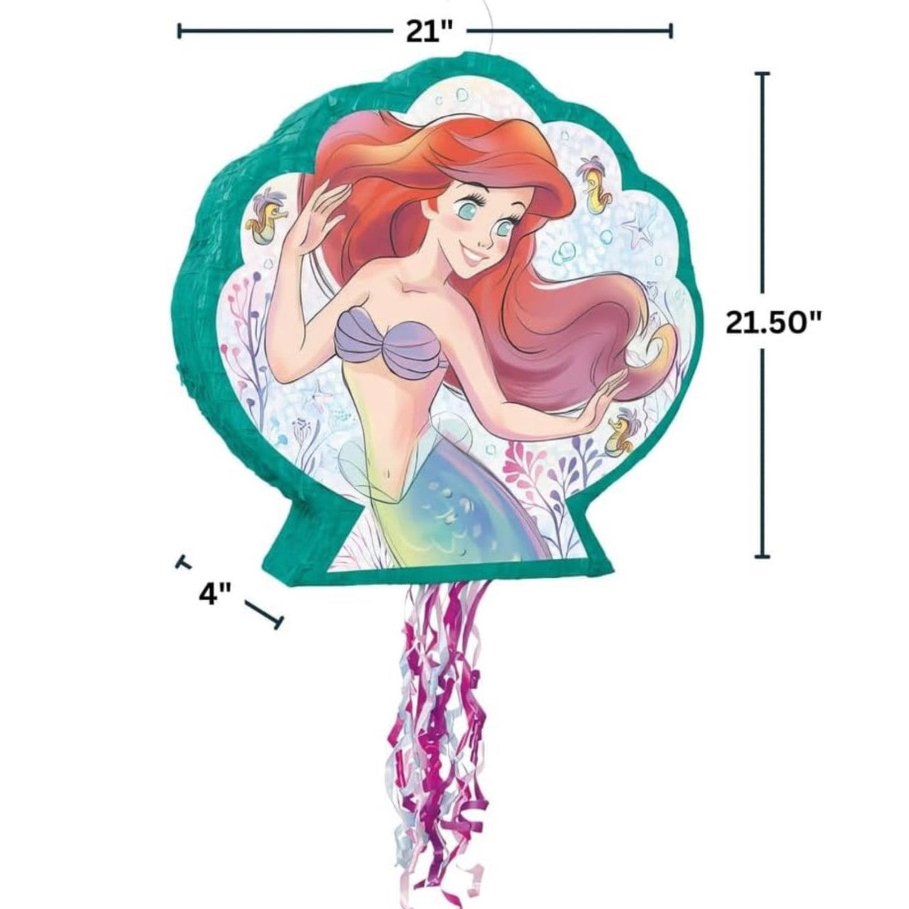 Seashell shaped birthday piñata