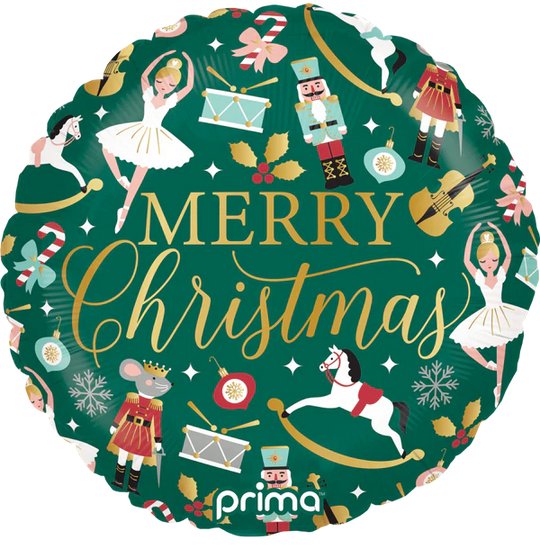 Merry Christmas Nutcracker Ballet 18" Foil Balloon