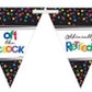Officially Retired 15' Colorful Retirement Party Pennant Banner