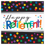 Happy Retirement Party Beverage Paper Napkins Polka Dot 16 Pack