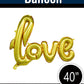 script foil balloon love gold