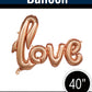 script foil balloon love Rose gold