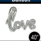 script foil balloon love silver