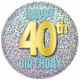 40th happy birthday pin