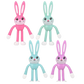 Bendable Easter Bunny, 5 Inches, Assortment, 1 Count