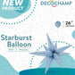 26" Light Blue Starburst Foil Balloon Air-Fill