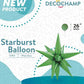 26" Green Starburst Foil Balloon Air-Fill