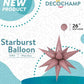 26" Dusty Rose Starburst Foil Balloon Air-Fill