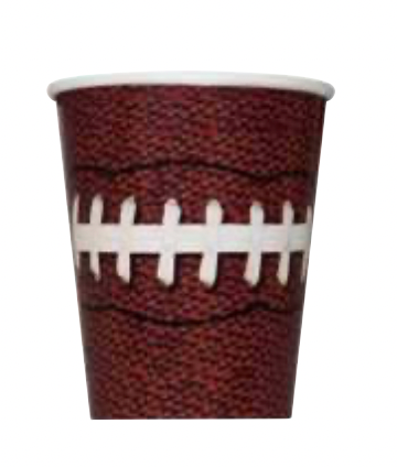 Football Theme 9 oz Paper Party Cup 8 Pack