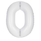 34" Matte White Number Foil Balloon