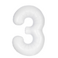34" Matte White Number Foil Balloon