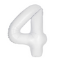 34" Matte White Number Foil Balloon