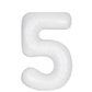 34" Matte White Number Foil Balloon