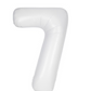 34" Matte White Number Foil Balloon