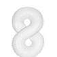 34" Matte White Number Foil Balloon