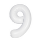 34" Matte White Number Foil Balloon