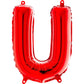 14" Air-Filled Letter "U" Shape Foil Balloon Red