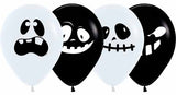Assorted Ghost Faces Halloween Theme Latex Balloon