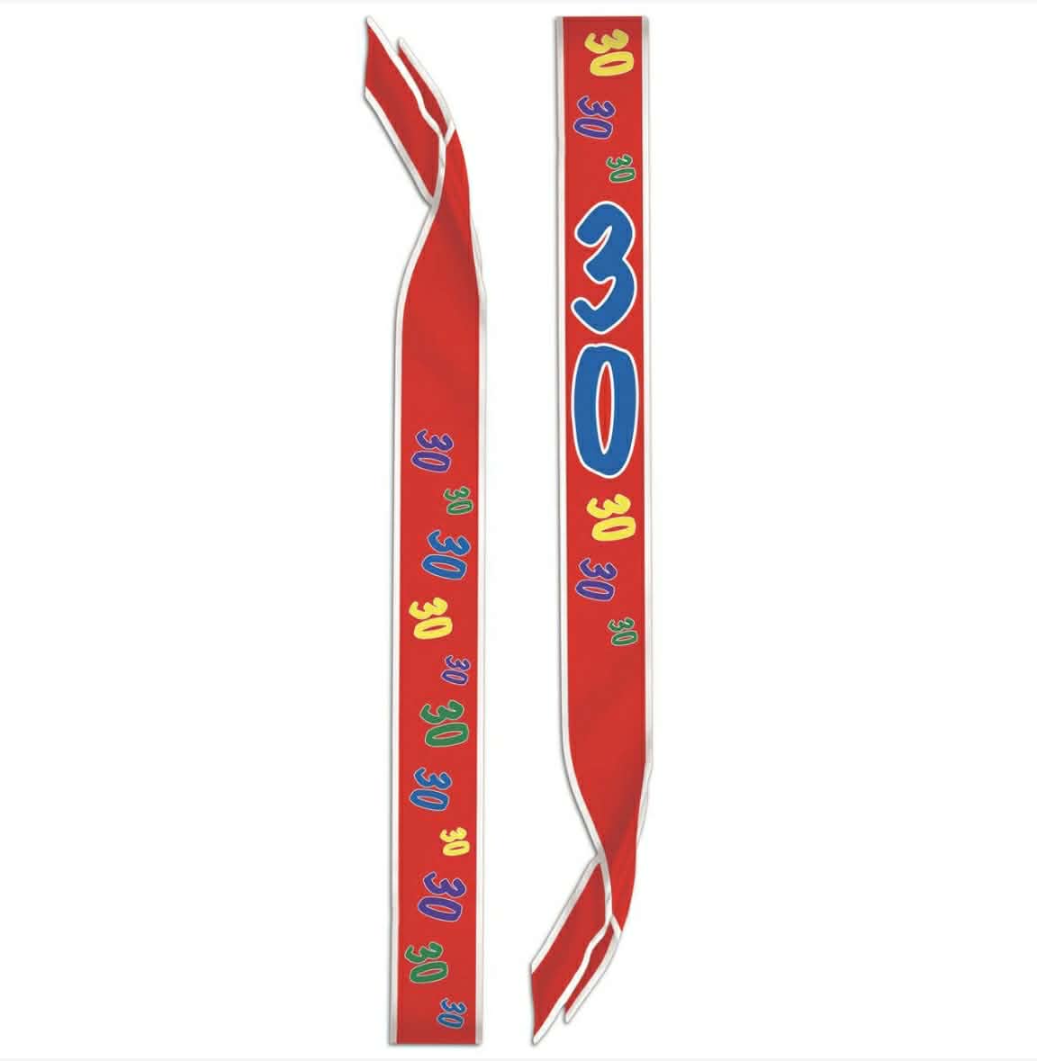 "30" Birthday Satin Sash Party Supplies Decorations