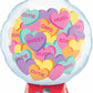 Valentine Candy Hearts Gumball Machine Shaped Foil Balloon