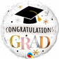 Rose Gold Congrats Grad Cap & Stars Foil Balloon