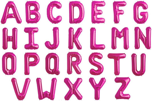Jumbo Magenta Letter Balloons 34"
