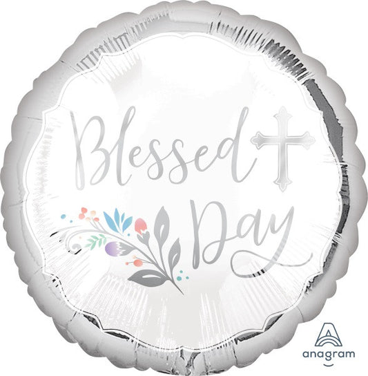 Blessed Day Holy Religious 18" Foil Balloon