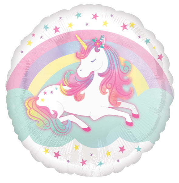 Enchanted Unicorn 18" Round Foil Balloon
