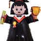Supershape Graduate Girl Grad Graduation Foil Balloon Air Only