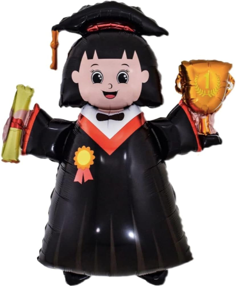 Supershape Graduate Girl Grad Graduation Foil Balloon Air Only