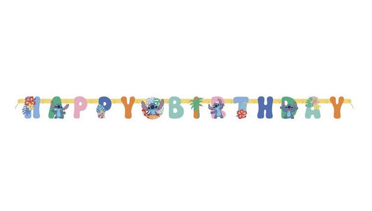 Disney Stitch "Happy Birthday" Jointed Banner 1/CT