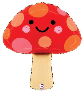 Cute Mushroom Shaped 23" Foil Balloon